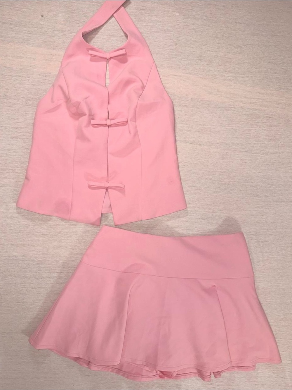 Abercrombie Pink Halter Skirt Set - Women's Flared Mini Skirt